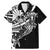 Black White Marquesas Islands Family Matching Mermaid Dress and Hawaiian Shirt Marquesan Matatiki Hammerhead Shark Patutiki - Polynesian Pride