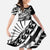 Black White Marquesas Islands Family Matching Tank Maxi Dress and Hawaiian Shirt Marquesan Matatiki Hammerhead Shark Patutiki - Polynesian Pride