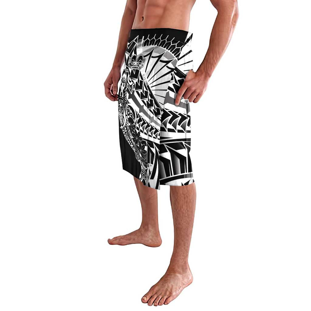 Black White Marquesas Islands Lavalava Marquesan Matatiki Hammerhead Shark Patutiki - Polynesian Pride