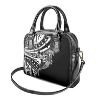 Black White Marquesas Islands Shoulder Handbag Marquesan Matatiki Hammerhead Shark Patutiki LT14 - Polynesian Pride