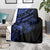 Blue Marquesas Islands Blanket Marquesan Matatiki Hammerhead Shark Patutiki - Polynesian Pride
