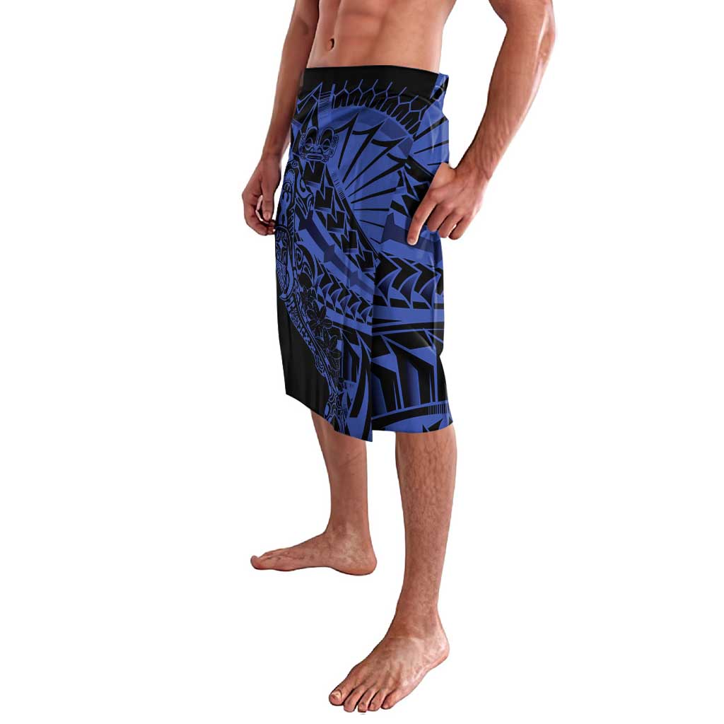 Blue Marquesas Islands Lavalava Marquesan Matatiki Hammerhead Shark Patutiki - Polynesian Pride