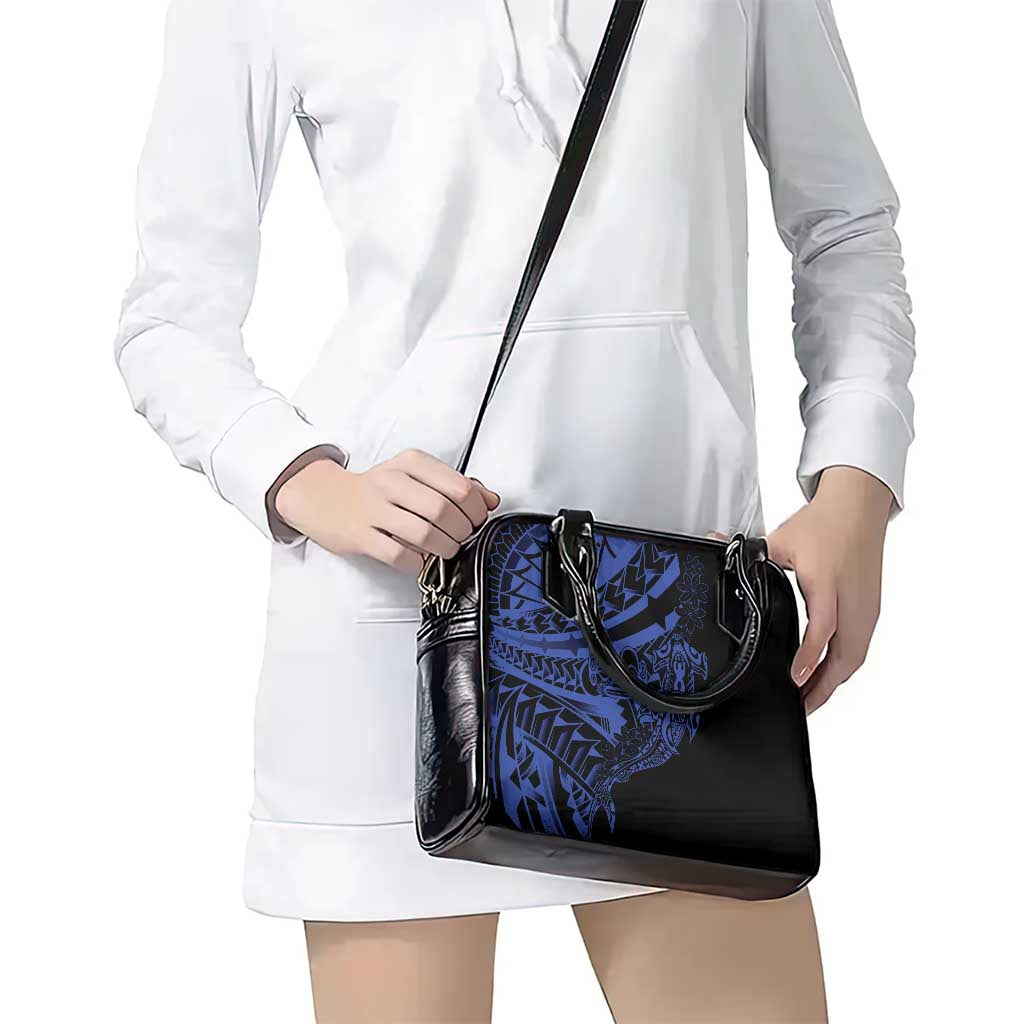 Blue Marquesas Islands Shoulder Handbag Marquesan Matatiki Hammerhead Shark Patutiki - Polynesian Pride