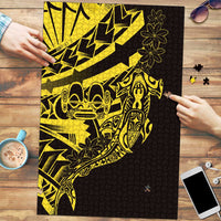 Yellow Marquesas Islands Puzzle Marquesan Matatiki Hammerhead Shark Patutiki - Polynesian Pride