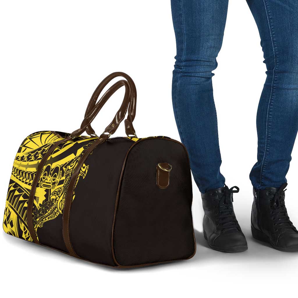 Yellow Marquesas Islands Travel Bag Marquesan Matatiki Hammerhead Shark Patutiki - Polynesian Pride