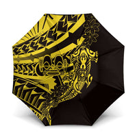 Yellow Marquesas Islands Umbrella Marquesan Matatiki Hammerhead Shark Patutiki - Polynesian Pride
