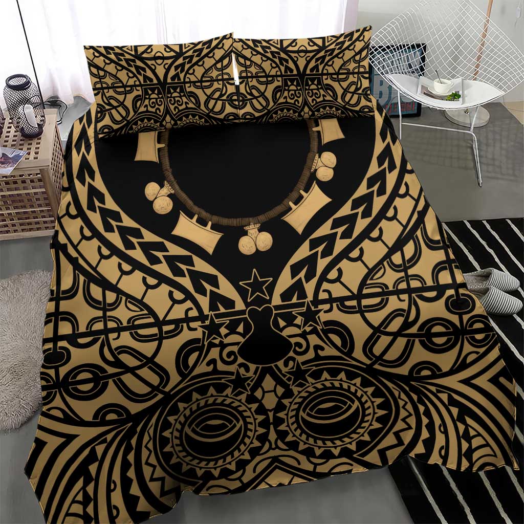 Austral Islands Bedding Set Tuhaa Pae Penu Stars Necklace Gold - Polynesian Pride