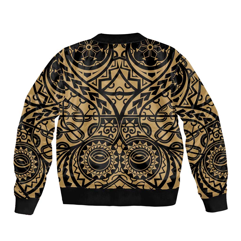Austral Islands Bomber Jacket Tuhaa Pae Penu Stars Necklace Gold - Polynesian Pride