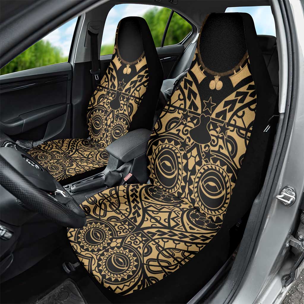Austral Islands Car Seat Cover Tuhaa Pae Penu Stars Necklace Gold - Polynesian Pride