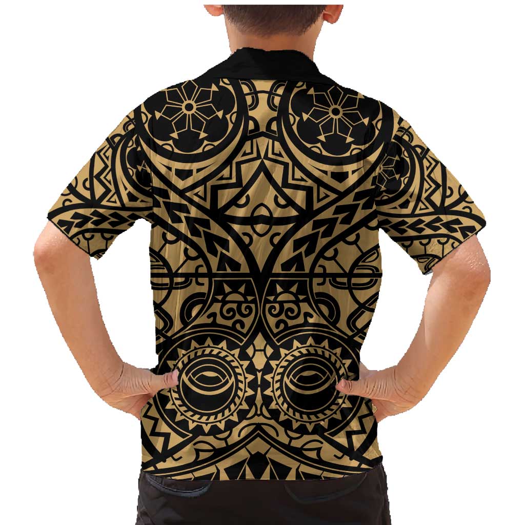 Austral Islands Family Matching Mermaid Dress and Hawaiian Shirt Tuhaa Pae Penu Stars Necklace Gold - Polynesian Pride