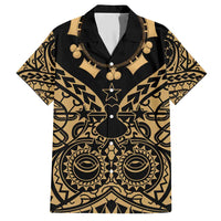 Austral Islands Family Matching Short Sleeve Bodycon Dress and Hawaiian Shirt Tuhaa Pae Penu Stars Necklace Gold - Polynesian Pride