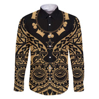 Austral Islands Family Matching Tank Maxi Dress and Hawaiian Shirt Tuhaa Pae Penu Stars Necklace Gold - Polynesian Pride
