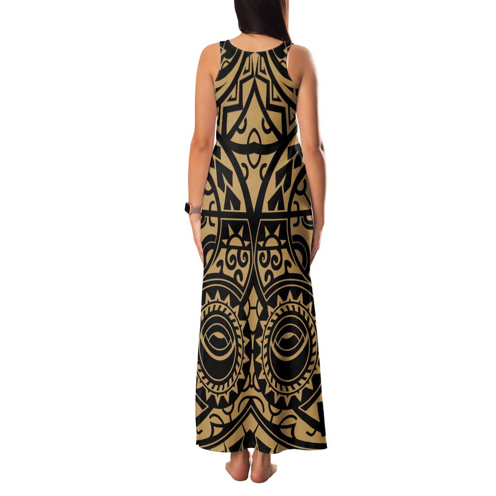 Austral Islands Family Matching Tank Maxi Dress and Hawaiian Shirt Tuhaa Pae Penu Stars Necklace Gold - Polynesian Pride