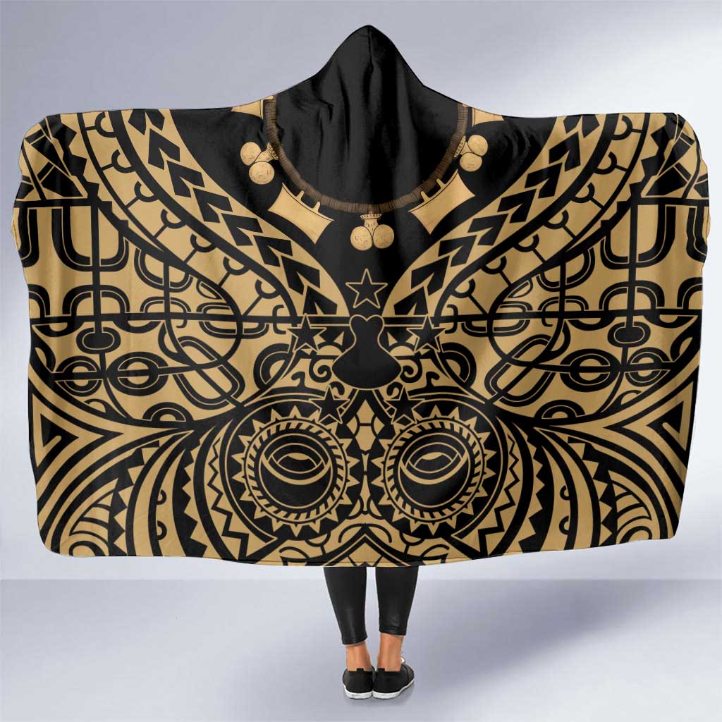 Austral Islands Hooded Blanket Tuhaa Pae Penu Stars Necklace Gold LT14 One Size Gold - Polynesian Pride