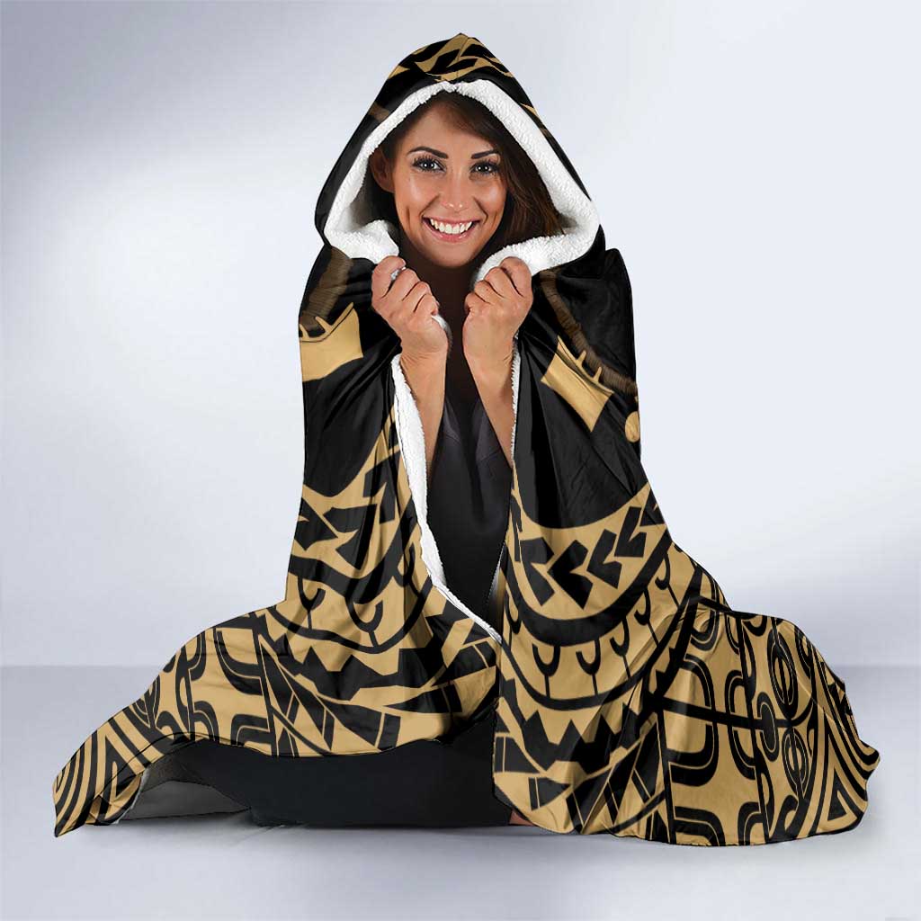 Austral Islands Hooded Blanket Tuhaa Pae Penu Stars Necklace Gold - Polynesian Pride