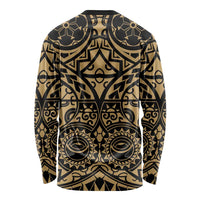 Austral Islands Long Sleeve Shirt Tuhaa Pae Penu Stars Necklace Gold - Polynesian Pride