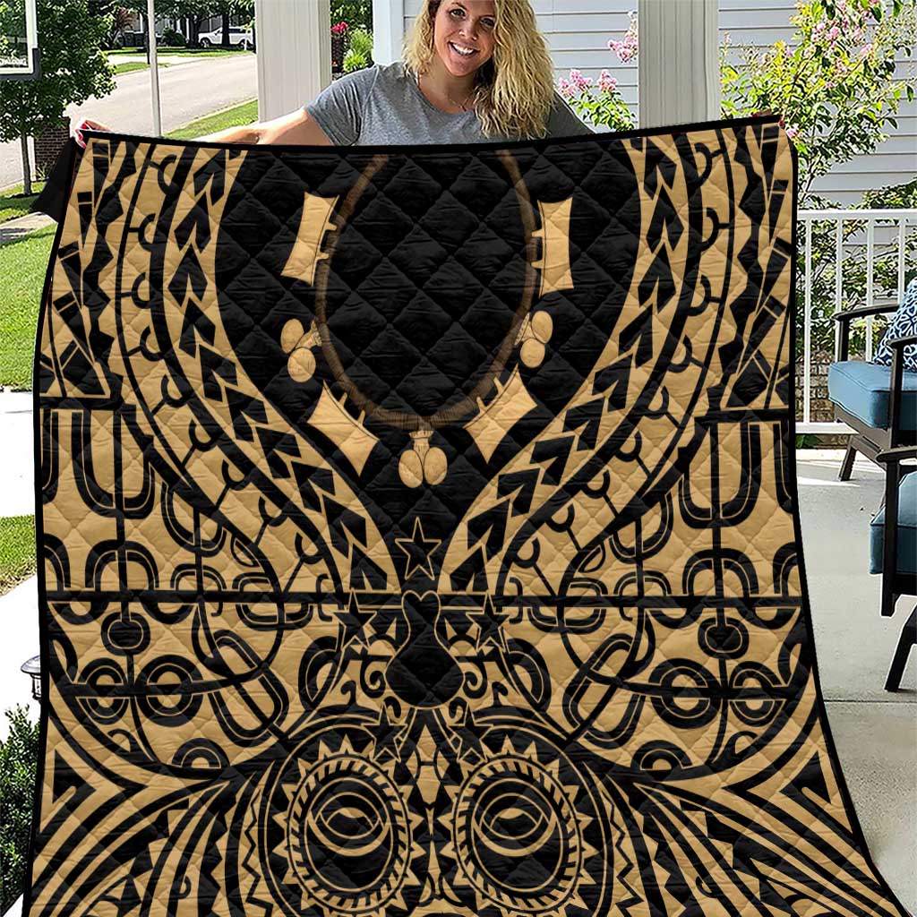 Austral Islands Quilt Tuhaa Pae Penu Stars Necklace Gold LT14 Gold - Polynesian Pride