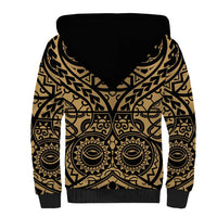 Austral Islands Sherpa Hoodie Tuhaa Pae Penu Stars Necklace Gold LT14 - Polynesian Pride