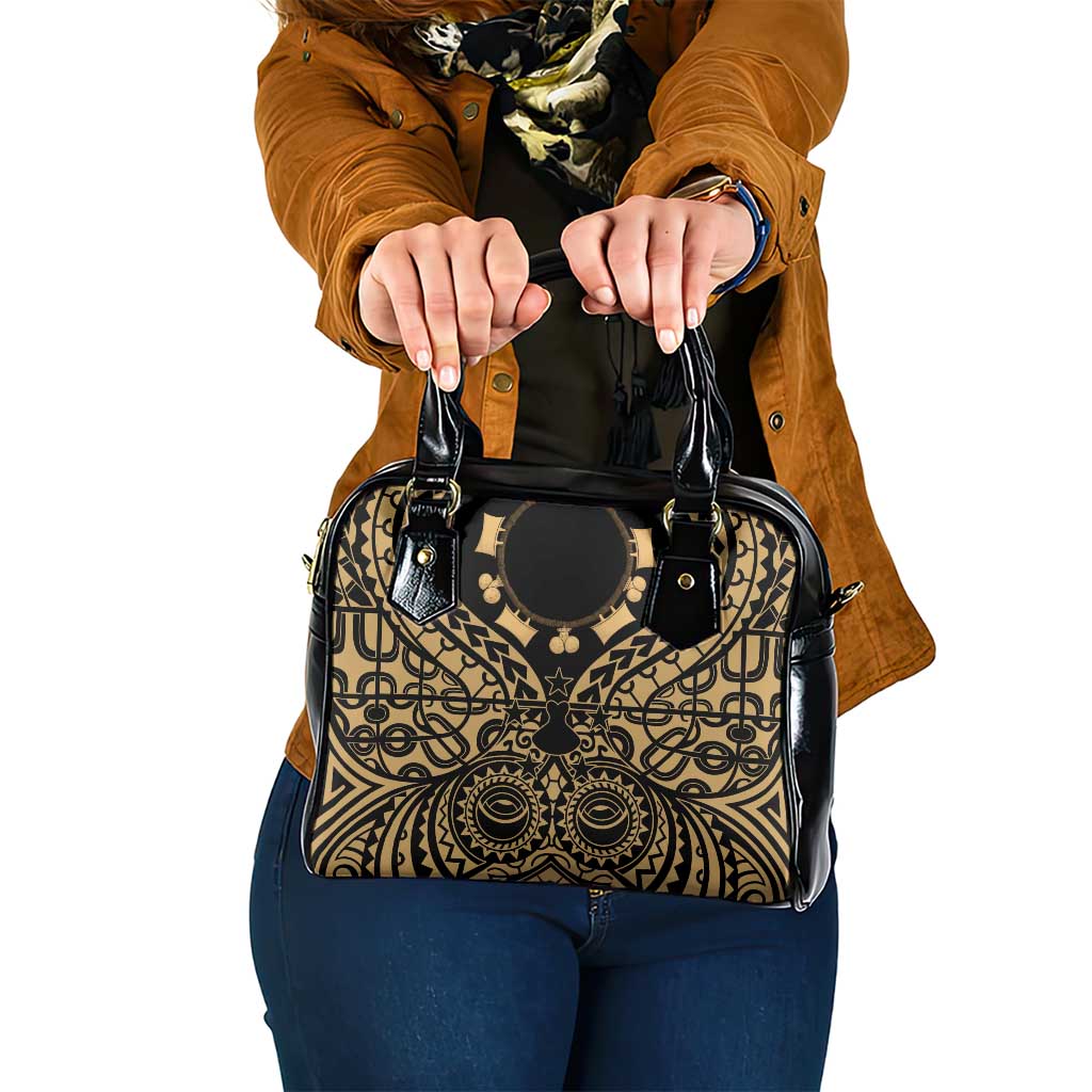 Austral Islands Shoulder Handbag Tuhaa Pae Penu Stars Necklace Gold LT14 One Size Gold - Polynesian Pride