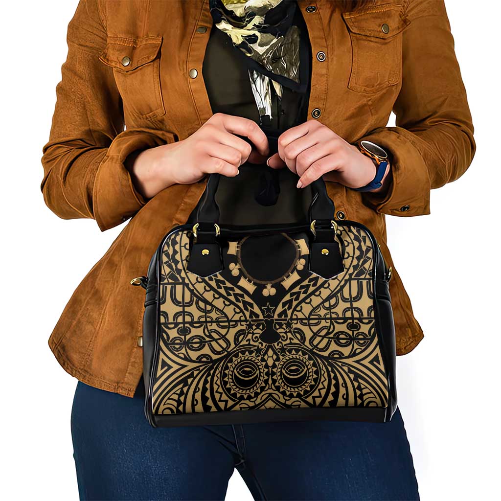 Austral Islands Shoulder Handbag Tuhaa Pae Penu Stars Necklace Gold - Polynesian Pride