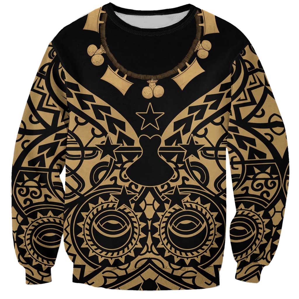 Austral Islands Sweatshirt Tuhaa Pae Penu Stars Necklace Gold - Polynesian Pride