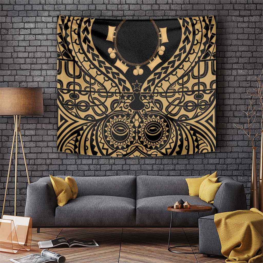 Austral Islands Tapestry Tuhaa Pae Penu Stars Necklace Gold LT14 Gold - Polynesian Pride