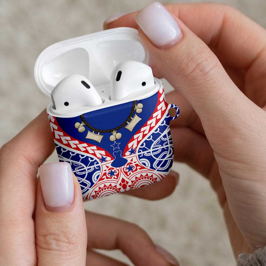 Austral Islands AirPods Case Tuhaa Pae Penu Stars Necklace Red - Polynesian Pride