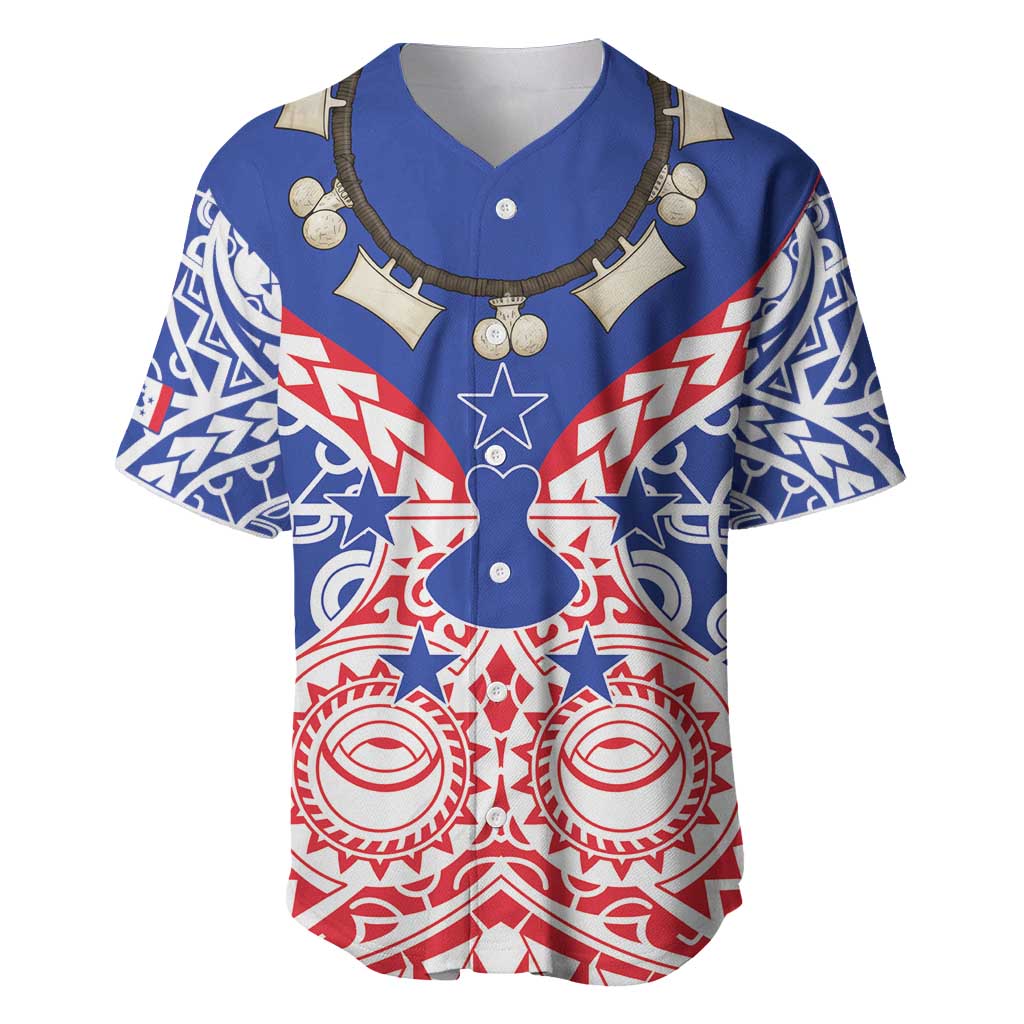 Austral Islands Baseball Jersey Tuhaa Pae Penu Stars Necklace Red - Polynesian Pride