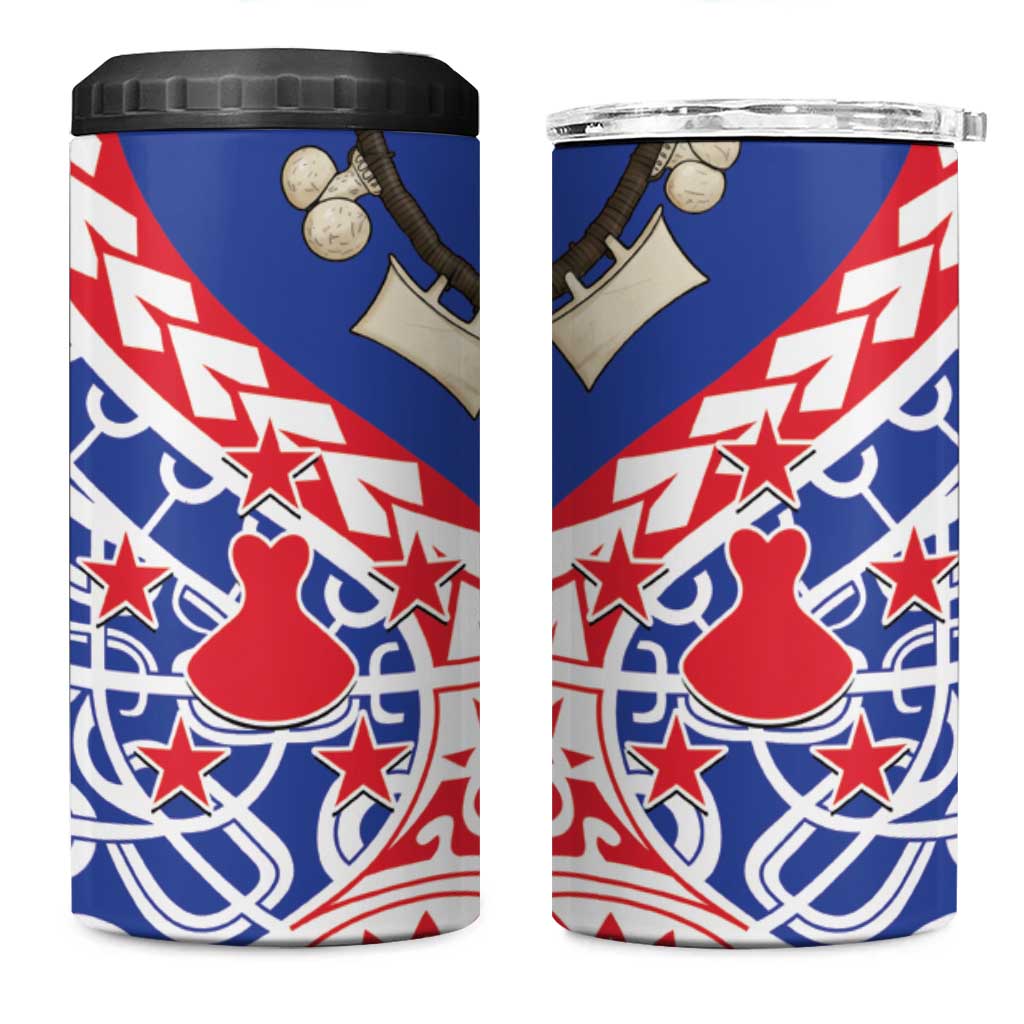 Austral Islands 4 in 1 Can Cooler Tumbler Tuhaa Pae Penu Stars Necklace Red LT14 One Size: 16 oz Red - Polynesian Pride