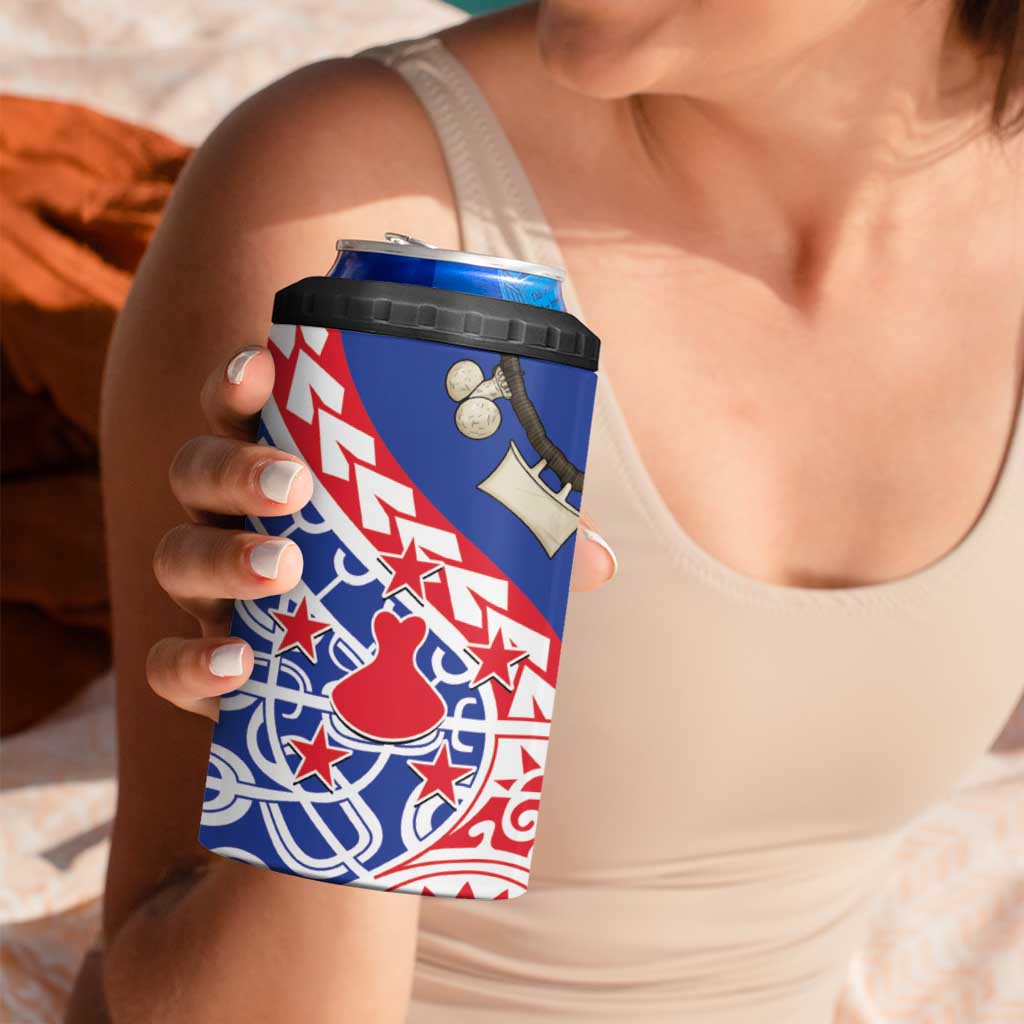 Austral Islands 4 in 1 Can Cooler Tumbler Tuhaa Pae Penu Stars Necklace Red - Polynesian Pride