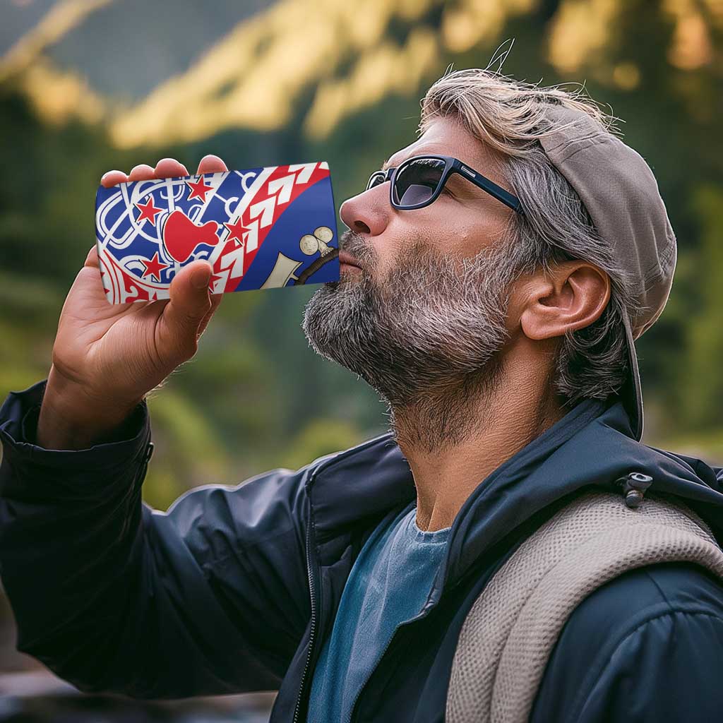 Austral Islands 4 in 1 Can Cooler Tumbler Tuhaa Pae Penu Stars Necklace Red - Polynesian Pride