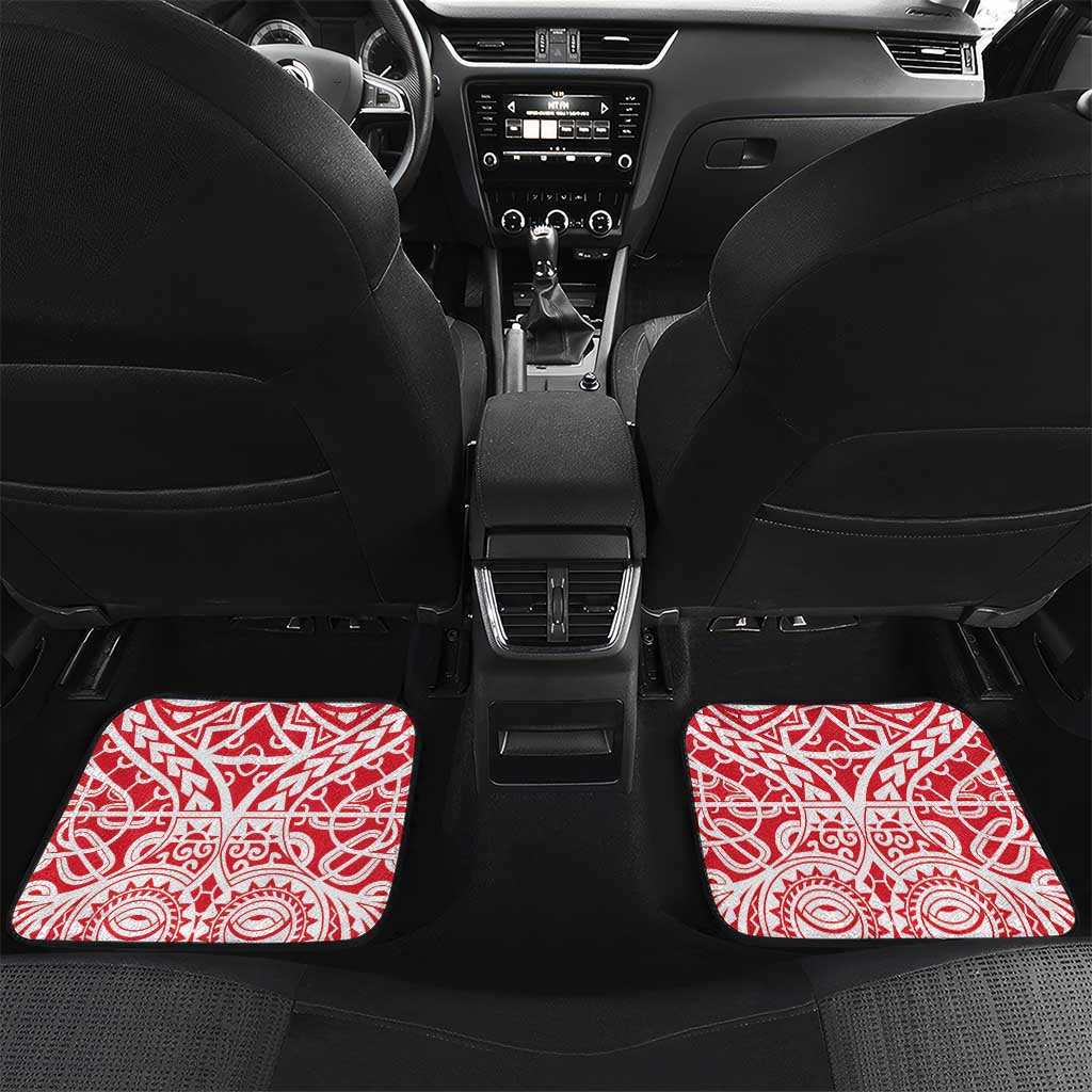 Austral Islands Car Mats Tuhaa Pae Penu Stars Necklace Red - Polynesian Pride