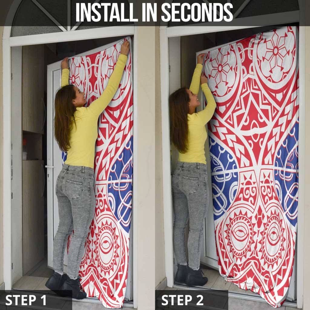 Austral Islands Door Cover Tuhaa Pae Penu Stars Necklace Red - Polynesian Pride