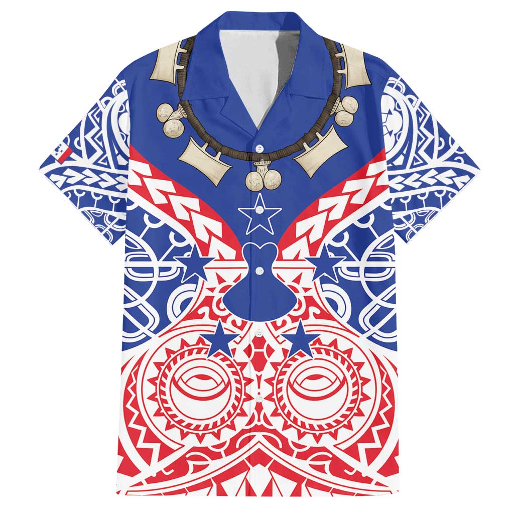 Austral Islands Family Matching Summer Maxi Dress and Hawaiian Shirt Tuhaa Pae Penu Stars Necklace Red - Polynesian Pride