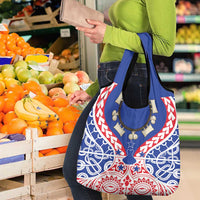 Austral Islands Grocery Bag Tuhaa Pae Penu Stars Necklace Red - Polynesian Pride