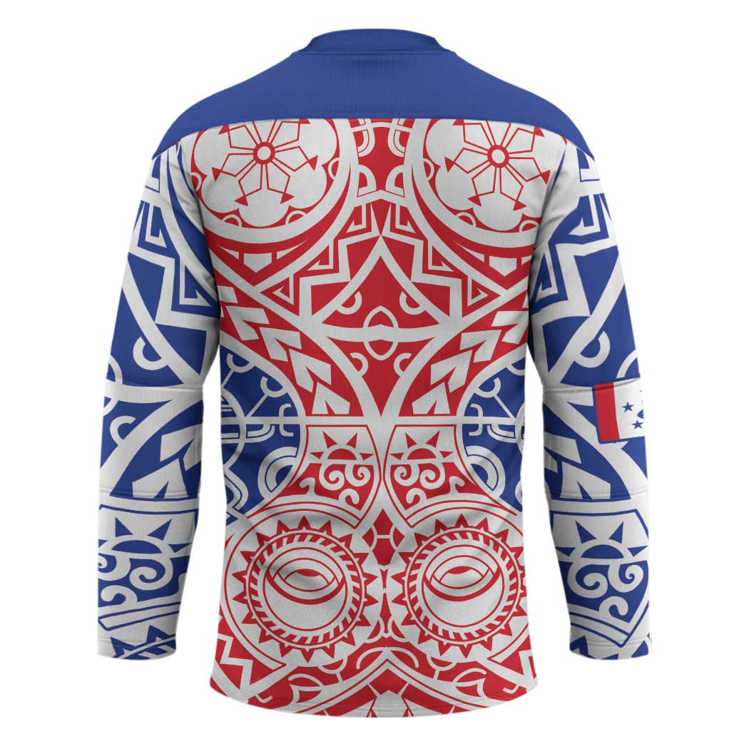 Austral Islands Hockey Jersey Tuhaa Pae Penu Stars Necklace Red - Polynesian Pride