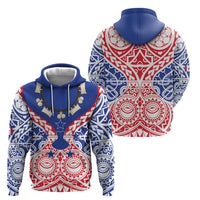 Austral Islands Hoodie Tuhaa Pae Penu Stars Necklace Red - Polynesian Pride