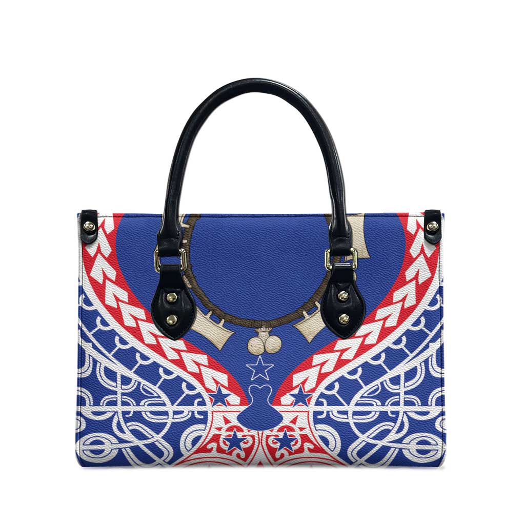 Austral Islands Leather Bag Tuhaa Pae Penu Stars Necklace Red - Polynesian Pride