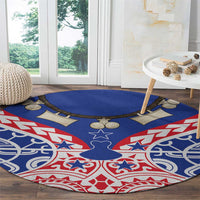 Austral Islands Round Carpet Tuhaa Pae Penu Stars Necklace Red LT14 - Polynesian Pride