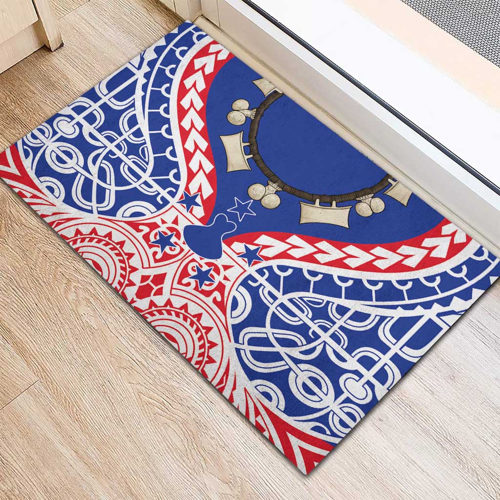 Austral Islands Rubber Doormat Tuhaa Pae Penu Stars Necklace Red - Polynesian Pride
