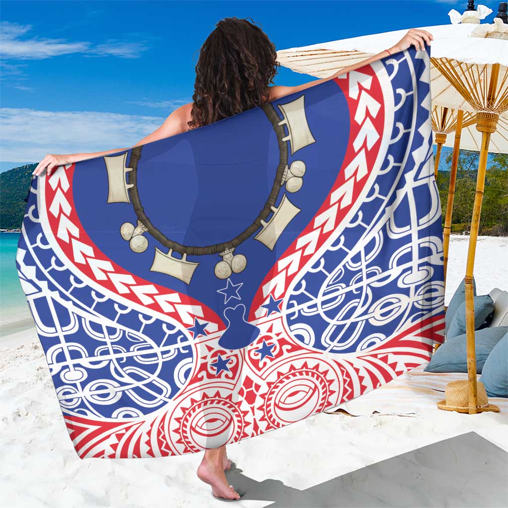 Austral Islands Sarong Tuhaa Pae Penu Stars Necklace Red LT14 One Size 44 x 66 inches Red - Polynesian Pride
