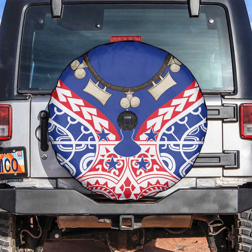 Austral Islands Spare Tire Cover Tuhaa Pae Penu Stars Necklace Red LT14 Red - Polynesian Pride