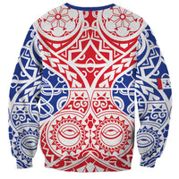 Austral Islands Sweatshirt Tuhaa Pae Penu Stars Necklace Red - Polynesian Pride