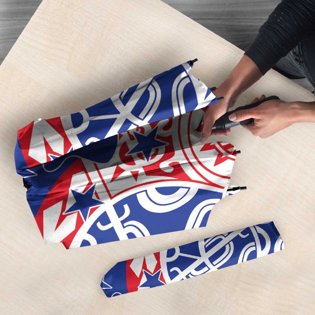 Austral Islands Umbrella Tuhaa Pae Penu Stars Necklace Red - Polynesian Pride