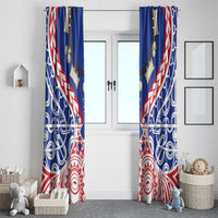 Austral Islands Window Curtain Tuhaa Pae Penu Stars Necklace Red - Polynesian Pride