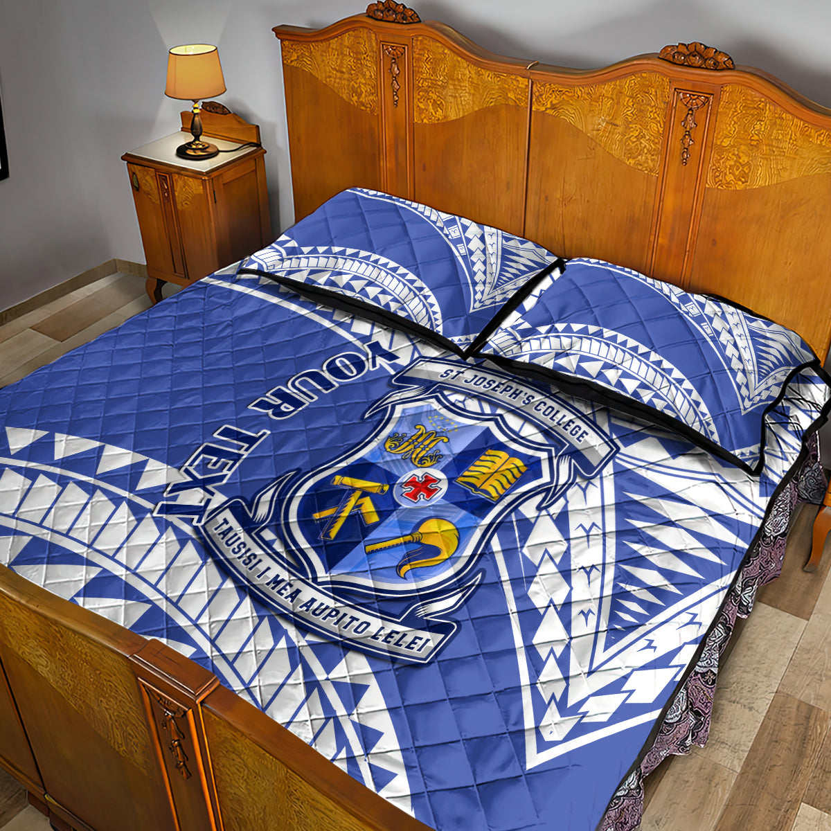 Personalised Samoa St Josephs College Quilt Bed Set Marist Brothers Samoan Pattern LT14 - Polynesian Pride