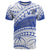 Personalised Samoa St Josephs College T Shirt Marist Brothers Samoan Pattern LT14 Blue - Polynesian Pride