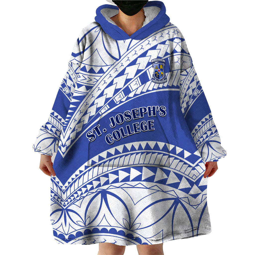 Personalised Samoa St Josephs College Wearable Blanket Hoodie Marist Brothers Samoan Pattern LT14 - Polynesian Pride