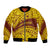 Personalised Samoa College Bomber Jacket Samoan Pattern LT14 Unisex Gold - Polynesian Pride