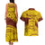 Personalised Samoa College Couples Matching Tank Maxi Dress and Hawaiian Shirt Samoan Pattern LT14 - Polynesian Pride